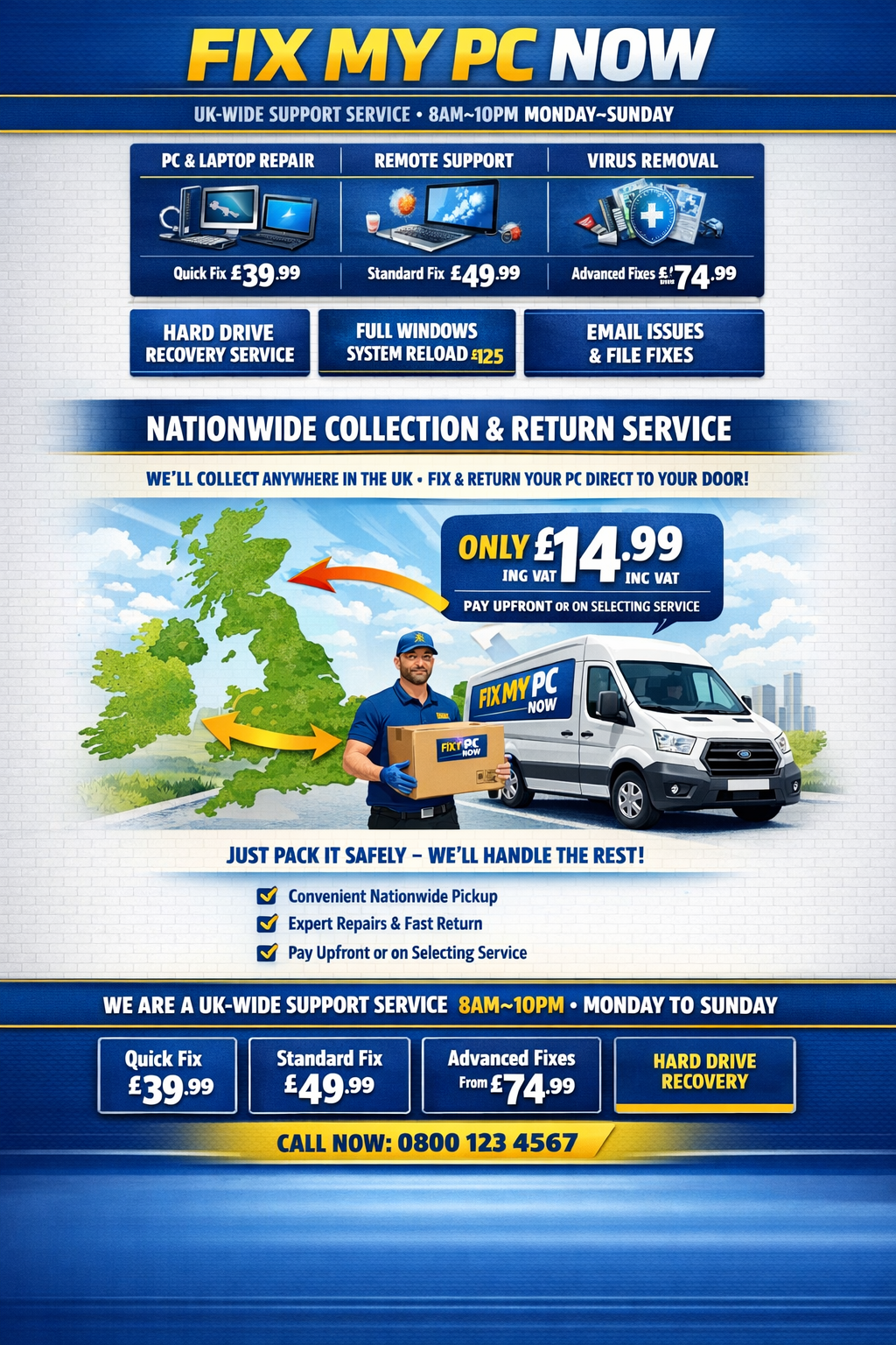 Technician repairing laptop in a professional workshop